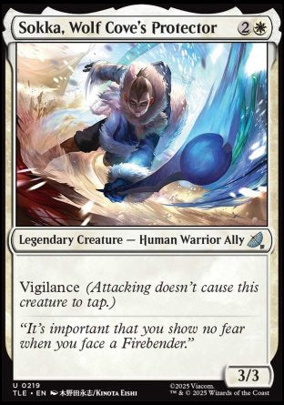 (219) Magic The Gathering Magic: The Gathering | Avatar: The Last Airbender: Eternal Single: Sokka, Wolf Cove's Protector (V.1) Holo Uncommon