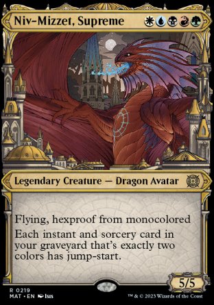 (219) Magic The Gathering March of the Machine: The Aftermath: Extras Single: Niv-Mizzet, Supreme (V.4) Rare