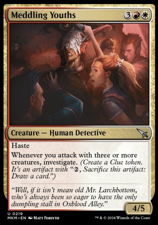 (219) Magic The Gathering Murders at Karlov Manor Single: Meddling Youths Holo Uncommon