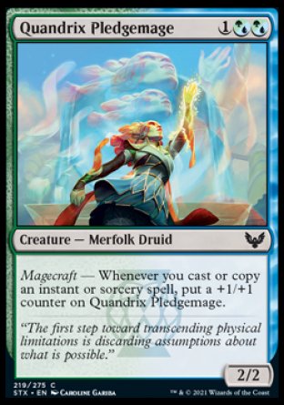 (219) Magic The Gathering Strixhaven: School of Mages Single: Quandrix Pledgemage Holo Common