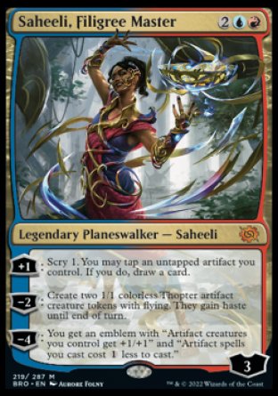 (219) Magic The Gathering The Brothers' War Single: Saheeli, Filigree Master Holo Mythic