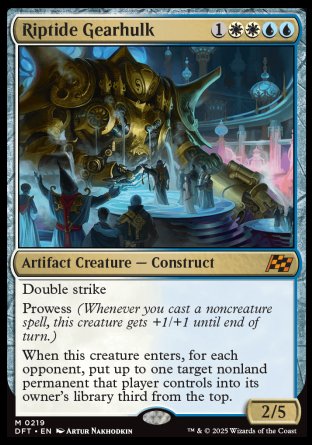 (219) Magic The Gathering Aetherdrift Single: Riptide Gearhulk Holo Mythic