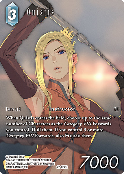 (022) Final Fantasy TCG Hidden Hope Single: Quistis (22-022) (V.2) Rare