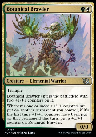 (220) Magic The Gathering March of the Machine Single: Botanical Brawler Holo Uncommon