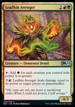 (220) Magic The Gathering Core 2021 Single: Leafkin Avenger Holo Uncommon