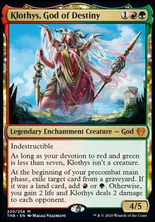 (220/254) Magic The Gathering Theros Beyond Death Single: Klothys, God of Destiny Mythic