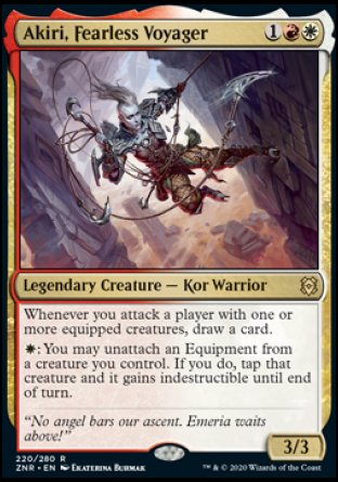 (220/280) Magic The Gathering Zendikar Rising Single: Akiri, Fearless Voyager Rare