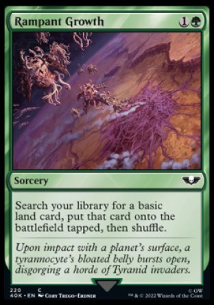(220) Magic The Gathering Universes Beyond: Warhammer 40000 Single: Rampant Growth Holo Common