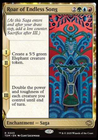 (220) Magic The Gathering Tarkir: Dragonstorm Single: Roar of Endless Song Holo Rare