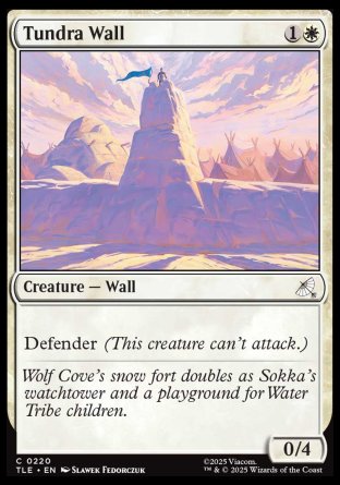 (220) Magic The Gathering Magic: The Gathering | Avatar: The Last Airbender: Eternal Single: Tundra Wall (V.1) Holo Common