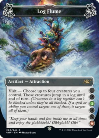 (220) Magic The Gathering Unfinity Single: Log Flume (V.2) Rare