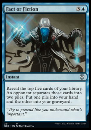 (221) Magic The Gathering Commander: Streets of New Capenna Single: Fact or Fiction Uncommon