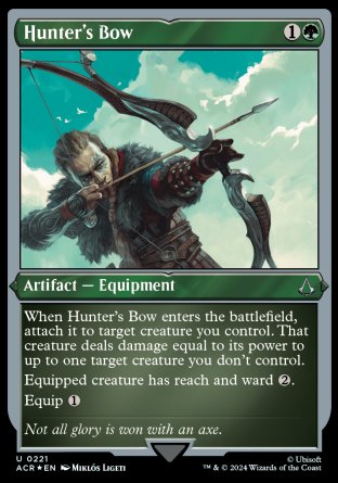 (221) Magic The Gathering Universes Beyond: Assassin's Creed: Extras Single: Hunter's Bow Holo Uncommon