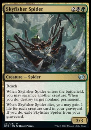 (221) Magic The Gathering The Brothers' War Single: Skyfisher Spider Uncommon