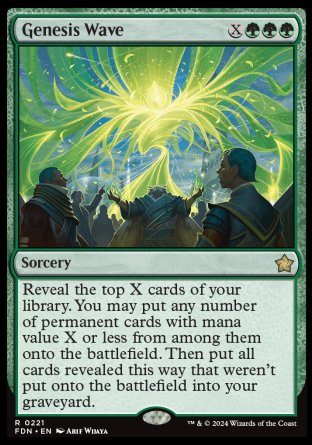 (221) Magic The Gathering Magic: The Gathering Foundations Single: Genesis Wave Holo Rare