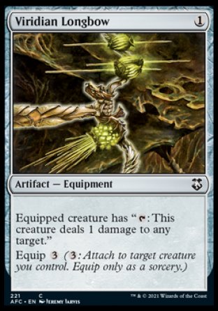 (221) Magic The Gathering Commander: Adventures in the Forgotten Realms Single: Viridian Longbow Common