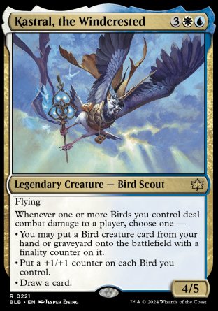 (221) Magic The Gathering Bloomburrow Single: Kastral, the Windcrested Rare