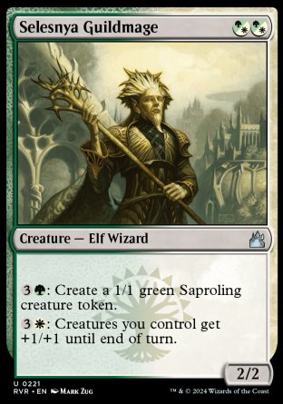 (221) Magic The Gathering Ravnica Remastered Single: Selesnya Guildmage Holo Uncommon