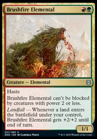 (221/280) Magic The Gathering Zendikar Rising Single: Brushfire Elemental Holo Uncommon