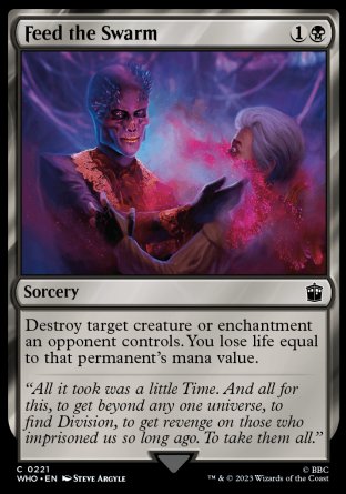 (221) Magic The Gathering Universes Beyond: Doctor Who Single: Feed the Swarm Holo Common