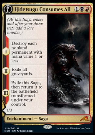 (221) Magic The Gathering Kamigawa: Neon Dynasty Single: Hidetsugu Consumes All // Vessel of the All-Consuming Holo Mythic