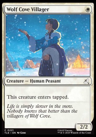 (221) Magic The Gathering Magic: The Gathering | Avatar: The Last Airbender: Eternal Single: Wolf Cove Villager (V.1) Common