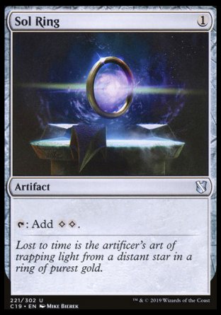 (221) Magic The Gathering Commander 2019 Single: Sol Ring Uncommon