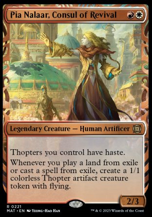 (221) Magic The Gathering March of the Machine: The Aftermath: Extras Single: Pia Nalaar, Consul of Revival (V.4) Holo Rare