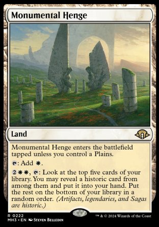 (222) Magic The Gathering Modern Horizons 3 Single: Monumental Henge Rare