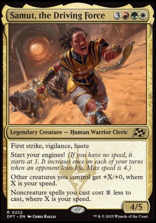 (222) Magic The Gathering Aetherdrift Single: Samut, the Driving Force Holo Rare