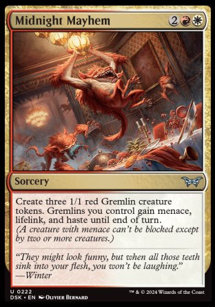 (222) Magic The Gathering Duskmourn: House of Horror Single: Midnight Mayhem Uncommon