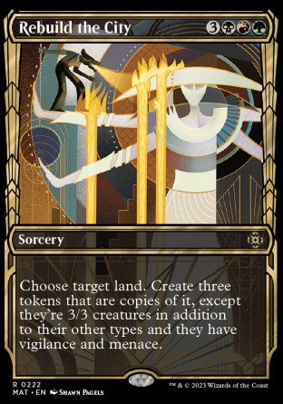 (222) Magic The Gathering March of the Machine: The Aftermath: Extras Single: Rebuild the City (V.4) Rare