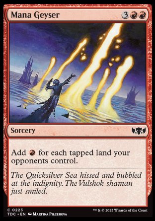 (223) Magic The Gathering Commander: Tarkir: Dragonstorm Single: Mana Geyser Common