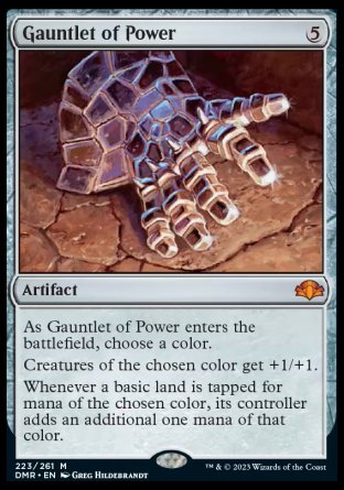 (223) Magic The Gathering Dominaria Remastered Single: Gauntlet of Power Holo Mythic