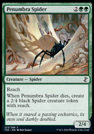 (223/289) Magic The Gathering Time Spiral Remastered Single: Penumbra Spider Common