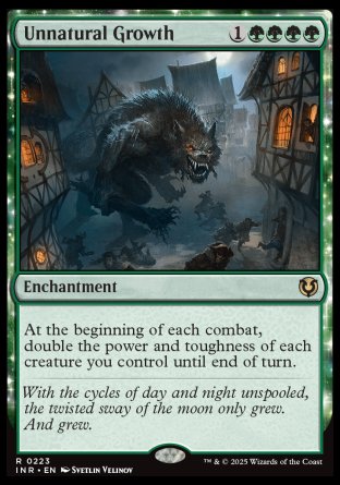(223) Magic The Gathering Innistrad Remastered Single: Unnatural Growth Holo Rare