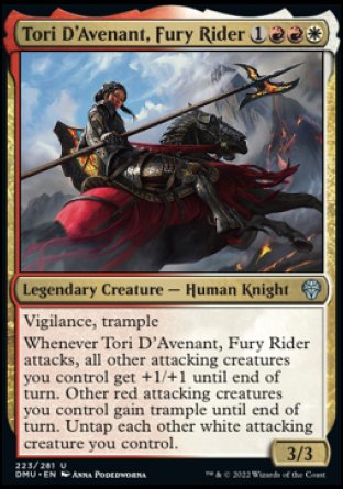 (223) Magic The Gathering Dominaria United Single: Tori D'Avenant, Fury Rider Uncommon