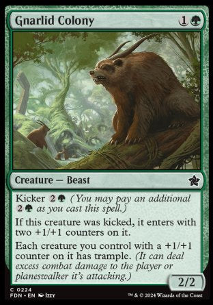 (224) Magic The Gathering Magic: The Gathering Foundations Single: Gnarlid Colony Holo Common