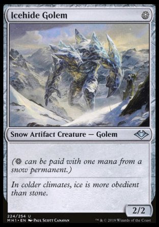 (224/254) Magic The Gathering Modern Horizons Single: Icehide Golem Holo Uncommon
