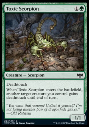 (224) Magic The Gathering Innistrad: Crimson Vow Single: Toxic Scorpion Common