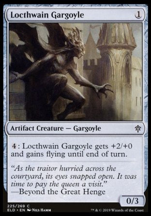 (225/269) Magic The Gathering Throne of Eldraine Single: Locthwain Gargoyle Holo Common