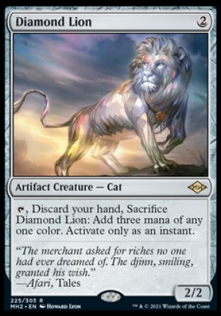 (225) Magic The Gathering Modern Horizons 2 Single: Diamond Lion Holo Rare