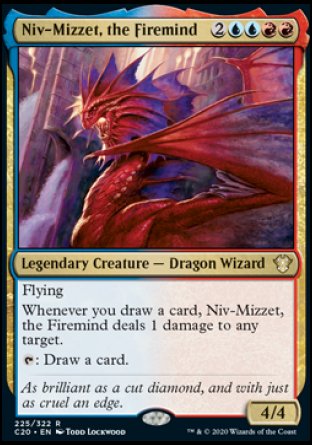 (225/322) Magic The Gathering Commander: Ikoria Single: Niv-Mizzet, the Firemind Holo Rare