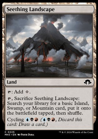 (225) Magic The Gathering Modern Horizons 3 Single: Seething Landscape Holo Common