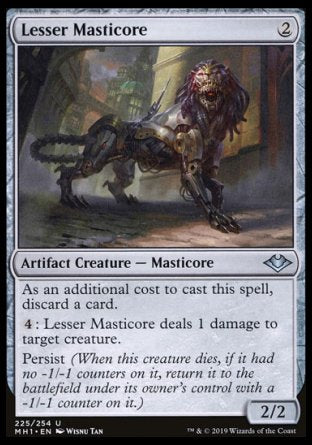 (225/254) Magic The Gathering Modern Horizons Single: Lesser Masticore Holo Uncommon