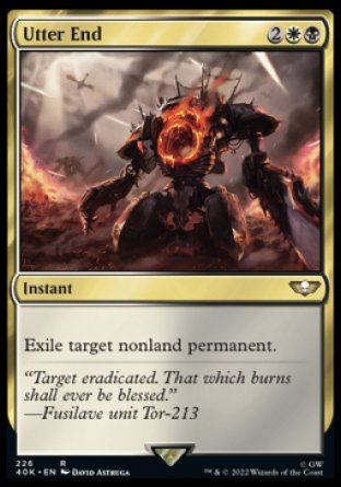 (226) Magic The Gathering Universes Beyond: Warhammer 40000 Single: Utter End Rare
