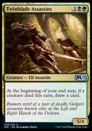 (226) Magic The Gathering Core 2021 Single: Twinblade Assassins Holo Uncommon