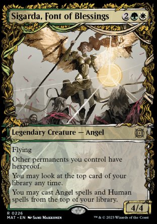 (226) Magic The Gathering March of the Machine: The Aftermath: Extras Single: Sigarda, Font of Blessings (V.4) Rare