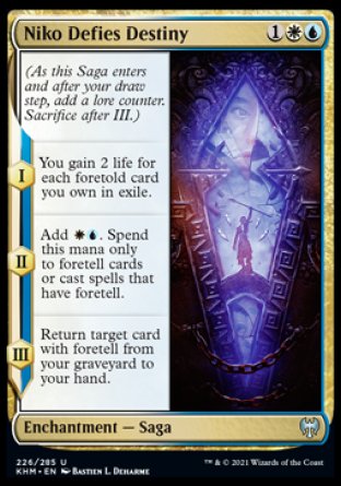 (226/285) Magic The Gathering Kaldheim Single: Niko Defies Destiny Holo Uncommon