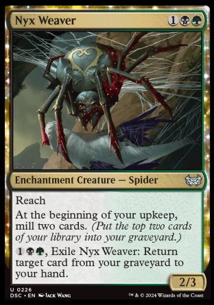 (226) Magic The Gathering Commander: Duskmourn: House of Horror Single: Nyx Weaver Uncommon